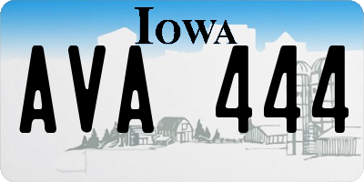 IA license plate AVA444