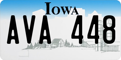 IA license plate AVA448