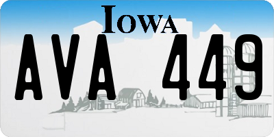 IA license plate AVA449