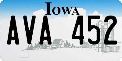IA license plate AVA452