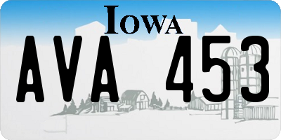 IA license plate AVA453