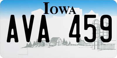 IA license plate AVA459