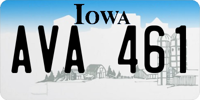 IA license plate AVA461