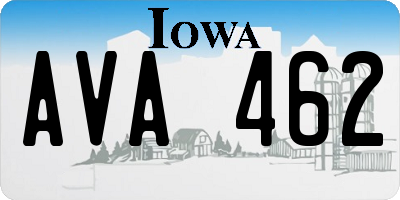 IA license plate AVA462