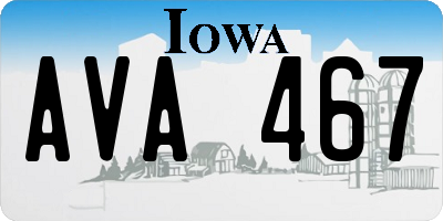 IA license plate AVA467