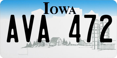IA license plate AVA472