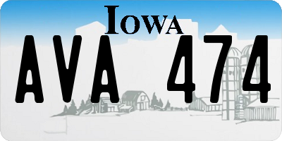 IA license plate AVA474