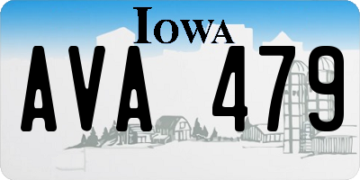 IA license plate AVA479