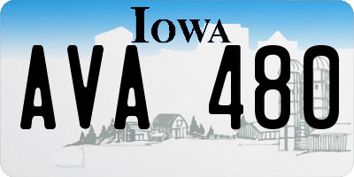 IA license plate AVA480