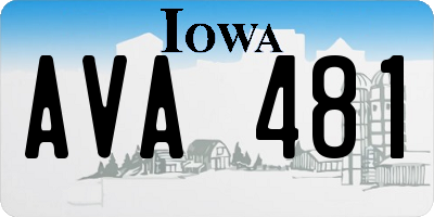 IA license plate AVA481