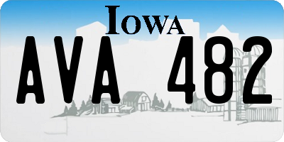 IA license plate AVA482