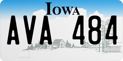 IA license plate AVA484