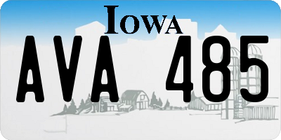 IA license plate AVA485