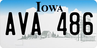 IA license plate AVA486