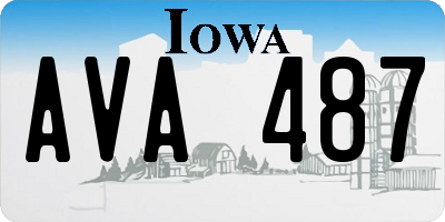 IA license plate AVA487