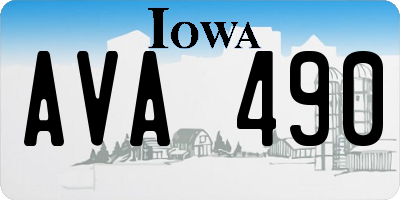 IA license plate AVA490