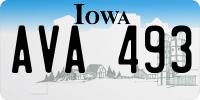 IA license plate AVA493