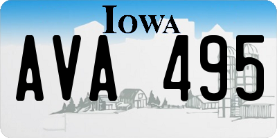 IA license plate AVA495