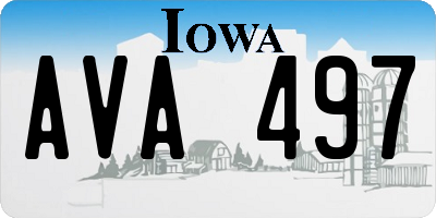 IA license plate AVA497