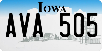 IA license plate AVA505