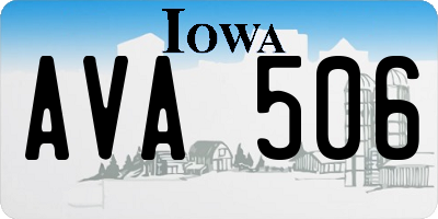IA license plate AVA506