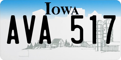 IA license plate AVA517
