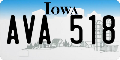IA license plate AVA518