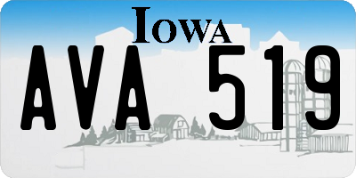 IA license plate AVA519