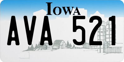 IA license plate AVA521