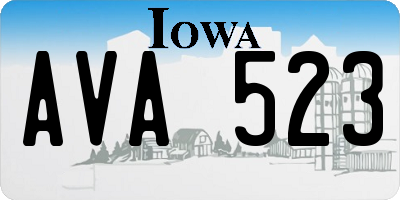 IA license plate AVA523