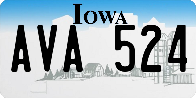 IA license plate AVA524