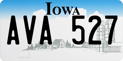 IA license plate AVA527