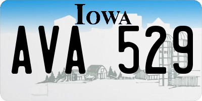 IA license plate AVA529