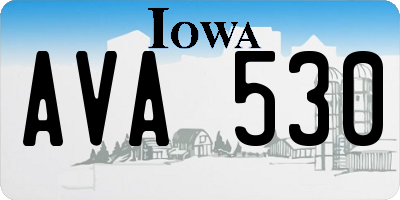 IA license plate AVA530