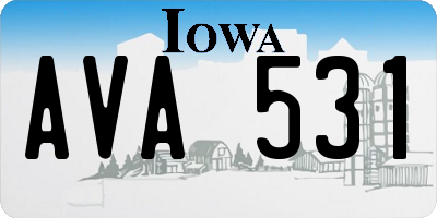 IA license plate AVA531