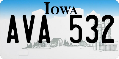 IA license plate AVA532