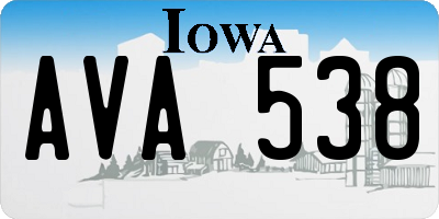 IA license plate AVA538