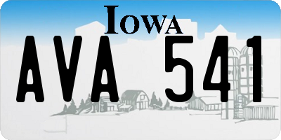 IA license plate AVA541