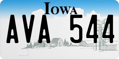 IA license plate AVA544