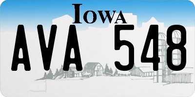 IA license plate AVA548
