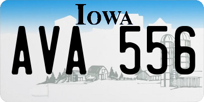 IA license plate AVA556