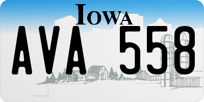 IA license plate AVA558