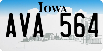 IA license plate AVA564