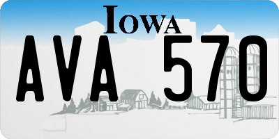 IA license plate AVA570