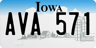 IA license plate AVA571