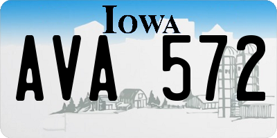 IA license plate AVA572