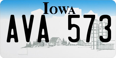 IA license plate AVA573