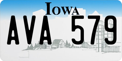 IA license plate AVA579