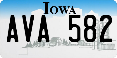 IA license plate AVA582