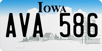 IA license plate AVA586